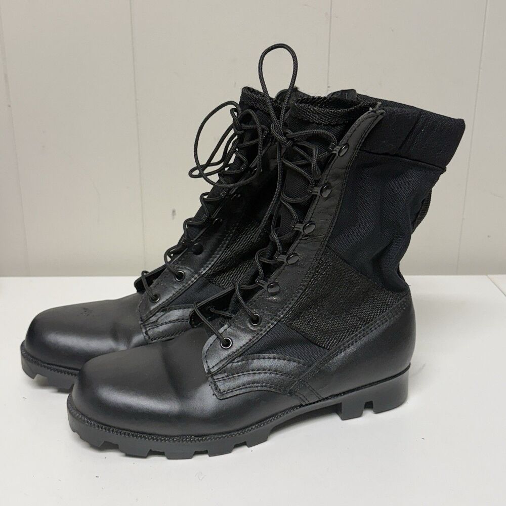Rothco GI Type Speedlace Jungle Boots Black Leather Combat Military Mens 8R New*